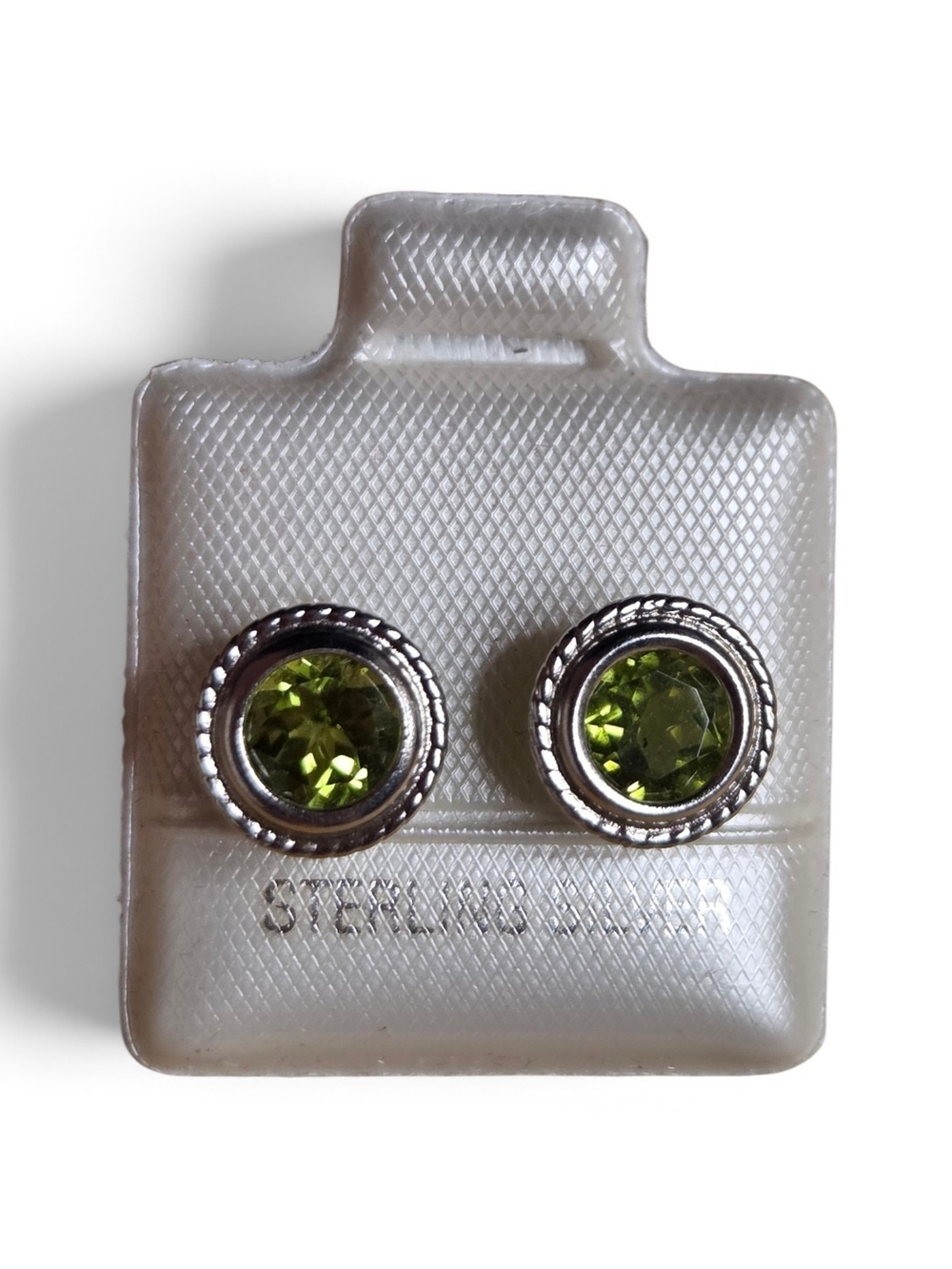 Genuine Peridot Sterling Silver Earrings